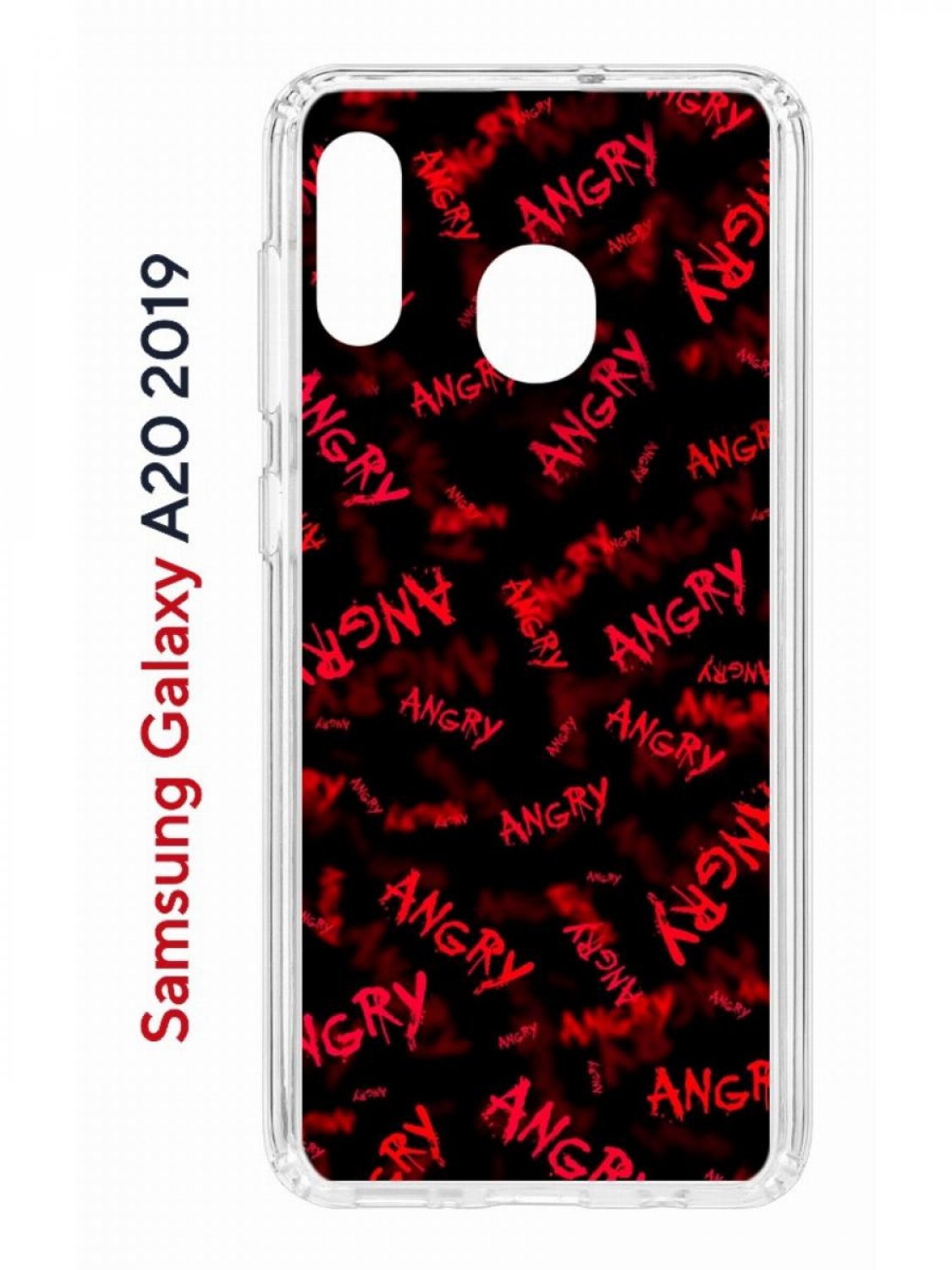 Чехол на Samsung A20/A30 2019 с принтом Kruche Print Angry, противоударный бампер