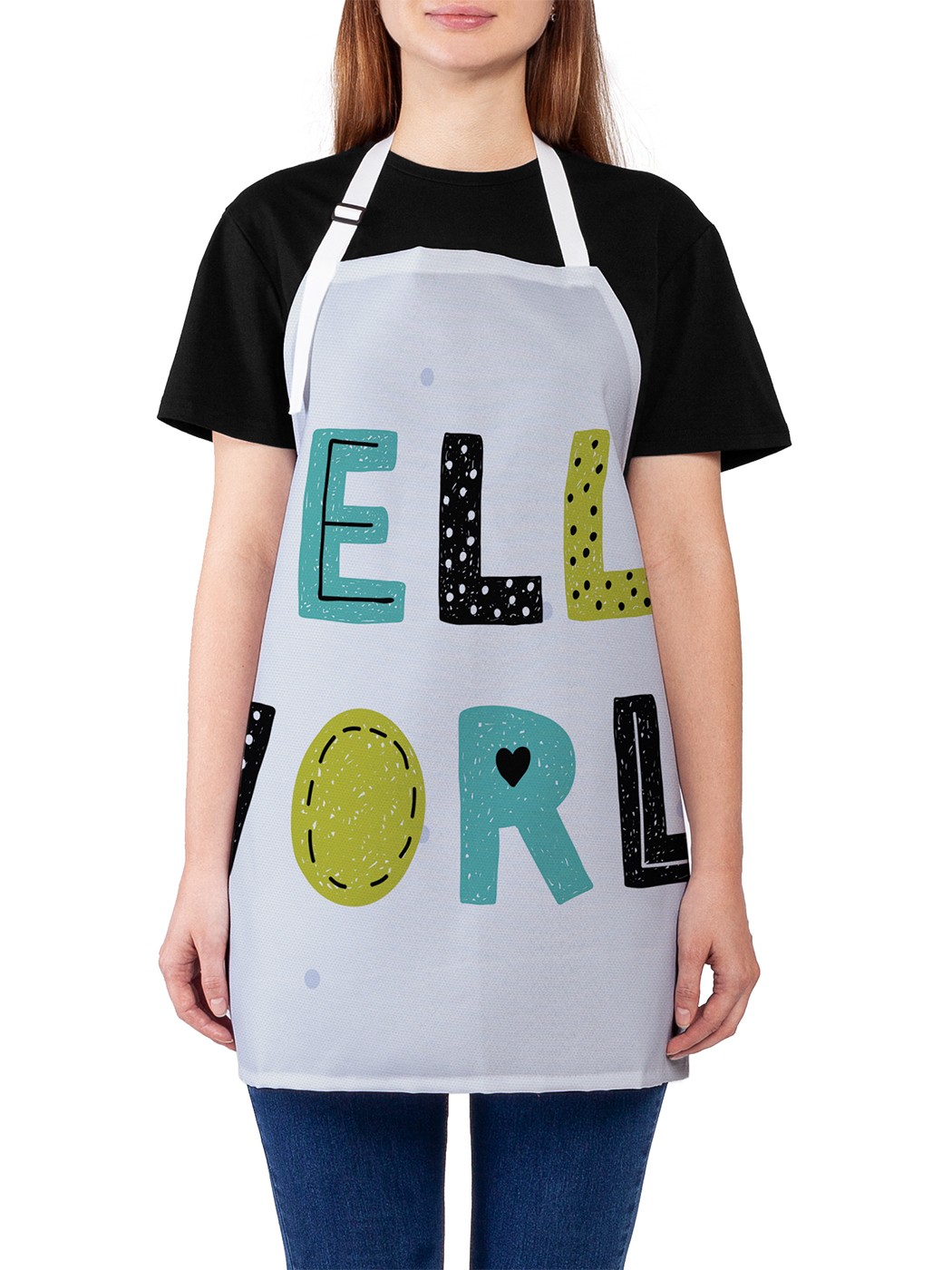

Фартук женский JoyArty для готовки "Приветствие в штрихах", универсальный размер