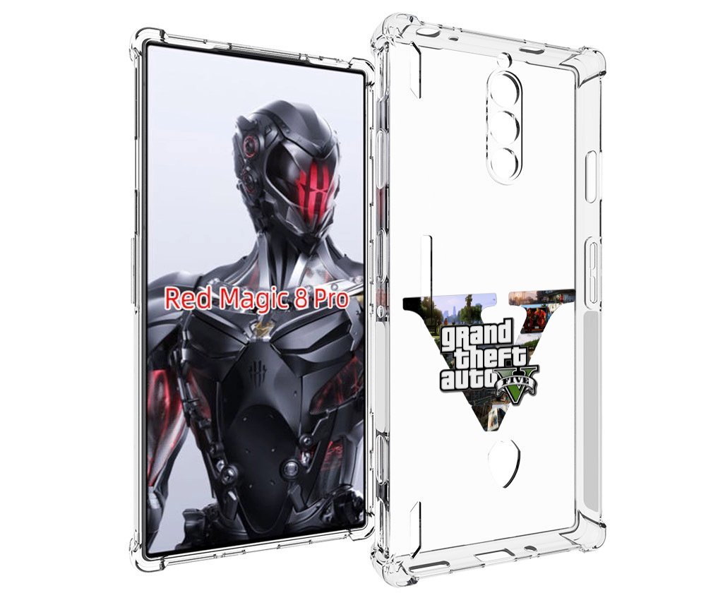 Чехол MyPads GTA 5 логотип для ZTE Nubia Red Magic 8 Pro / Red Magic 8 Pro Plus