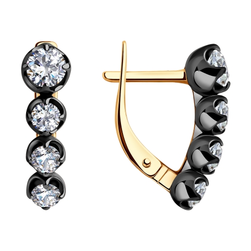 

Серьги женские из золота НАШЕ ЗОЛОТО ДИ028815, фианит, ДИ028815