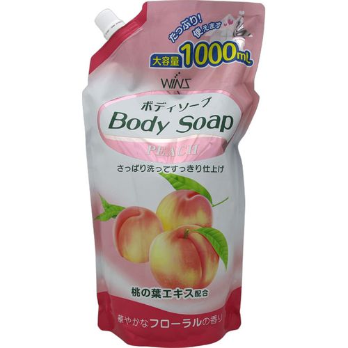 Гель для душа Nihon Sekken Wins Body Soap Peach увлажняющий, с персиком, 1000 мл