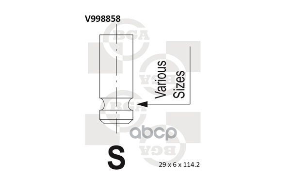 

Клапан Выпускной Mitsubishi [4a91, 3a91, 4a90] Bga арт. V998858