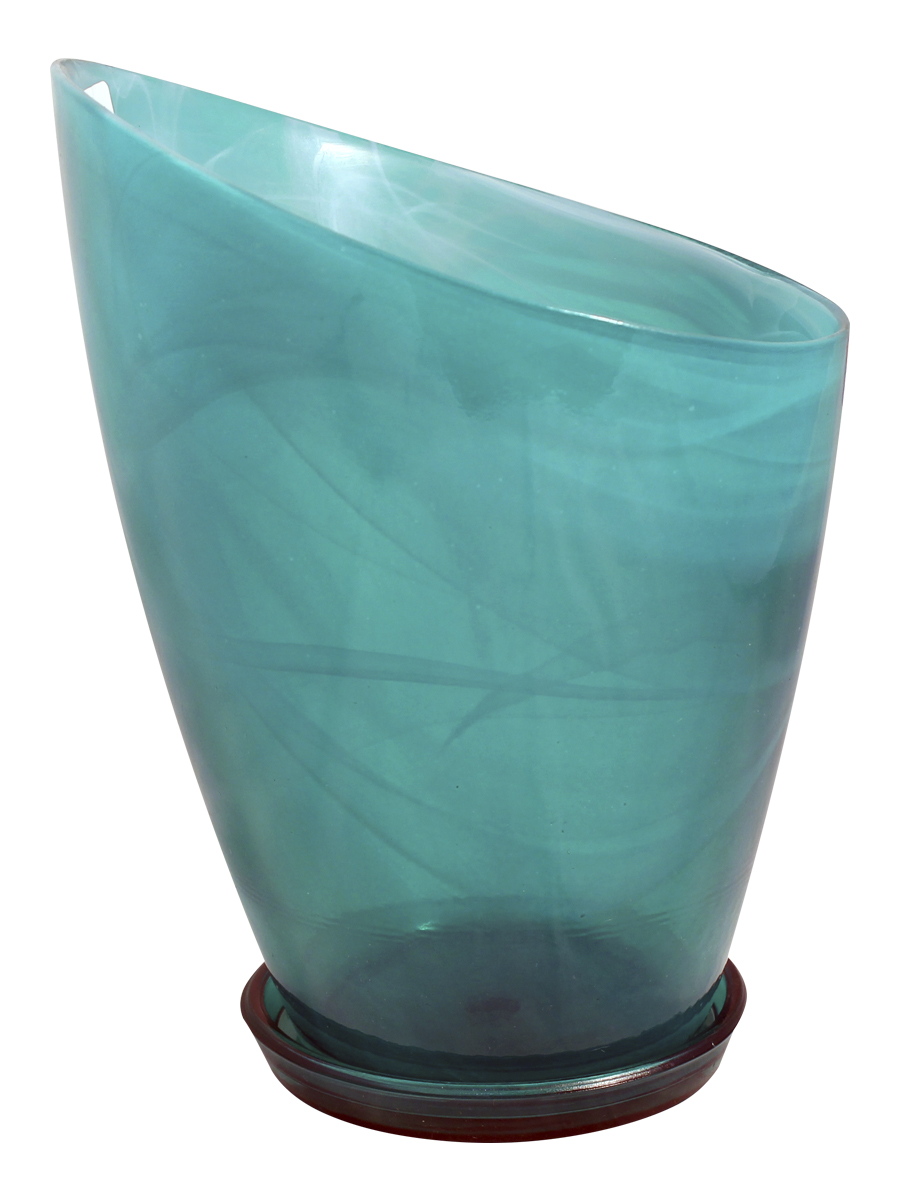 

Цветочный горшок NiNaGlass Шерон 4840156692_ голубой, Шерон