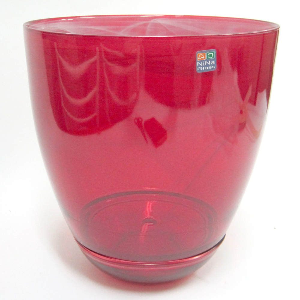 

Цветочный горшок NiNaGlass 4840156326_ рубиновый