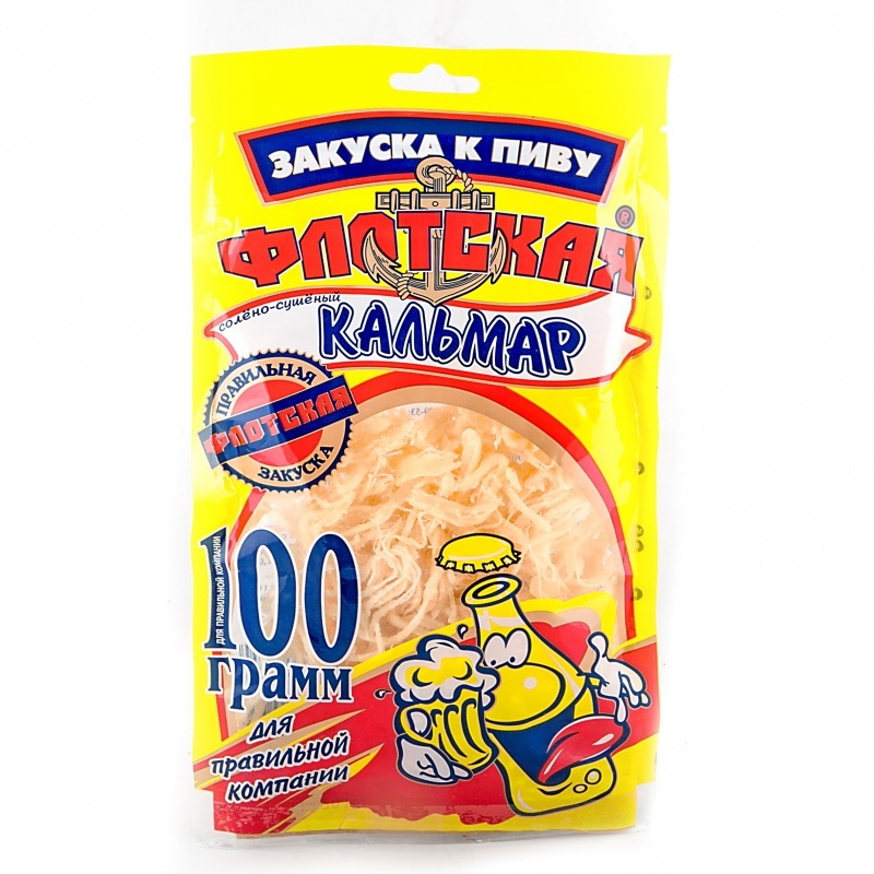 

Кальмар Флотская сушеный паутинка 100 г