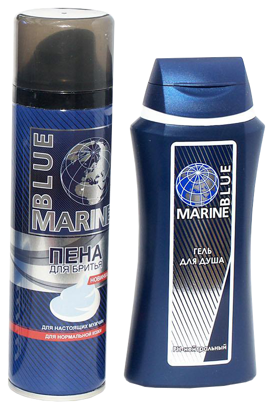 Подарочный набор для мужчин Festiva Blue Marine (пена для бритья + гель для душа) подарочный набор мужской royal barber пена для бритья 200 мл гель для душа 290 мл