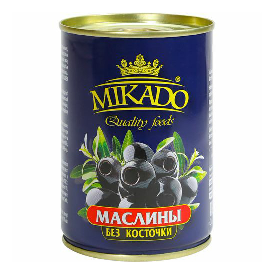 

Маслины Mikado черные без косточки 300 мл