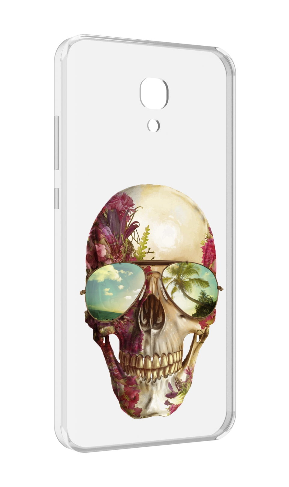 

Чехол MyPads Череп с очками для Meizu M6 (M711Q), Прозрачный, Tocco