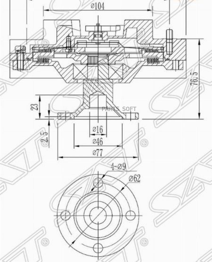

SAT Вискомуфта TOYOTA LAND CRUISER 80 1H# 90-