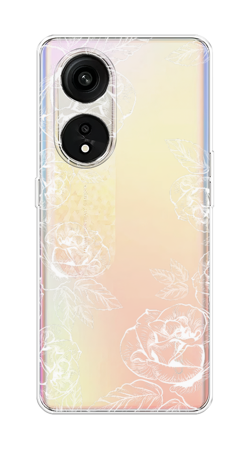

Чехол на Oppo Reno 8T 5G "Розы графика", Черный;серый, 2513150-2