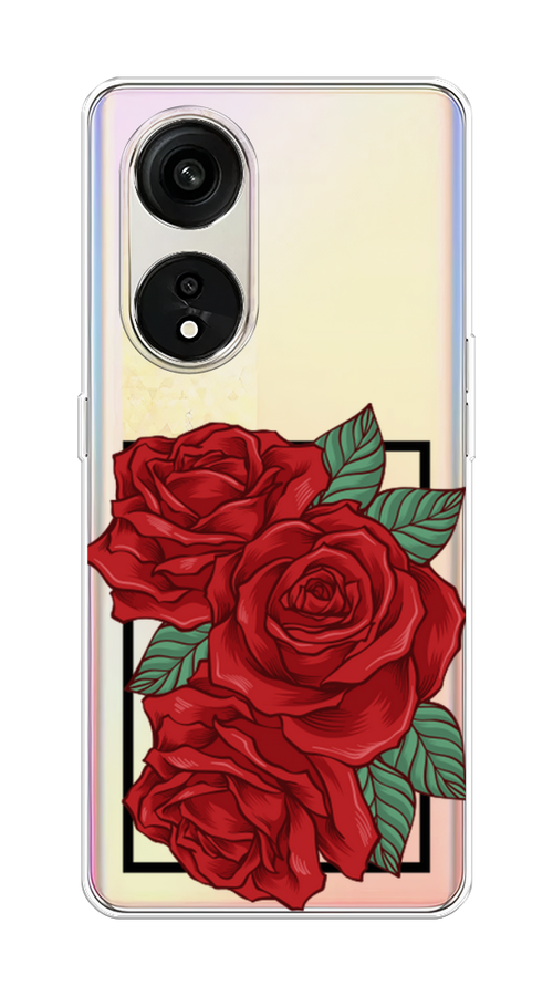 

Чехол на Oppo Reno 8T 5G "Три алые розы", Красный, 2513150-2