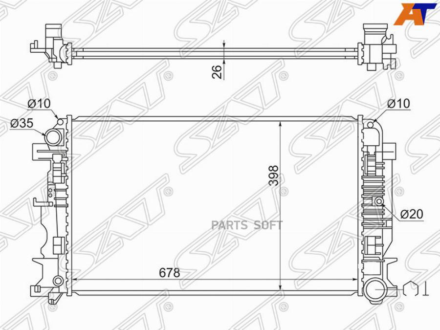 

SAT Радиатор MERCEDES SPRINTER VW CRAFTER 06-