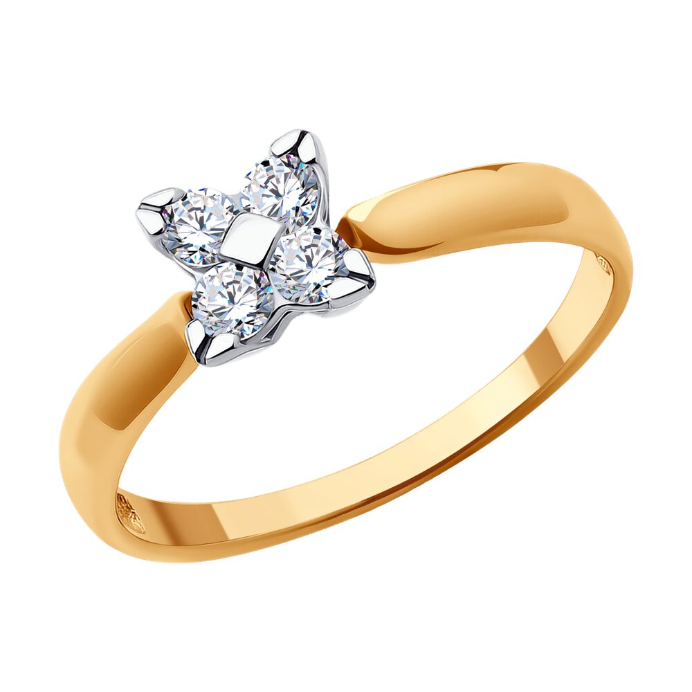 

Кольцо из золота р. 18 SOKOLOV 019473, фианит, 019473