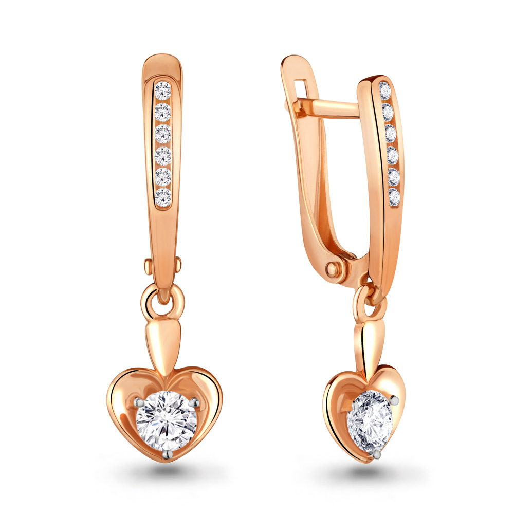 

Серьги из серебра с фианитом Aquamarine 43433А_925_з, 43433А_925_з