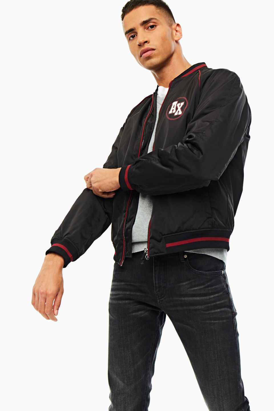 

Бомбер мужской Armani Exchange 3HZB02 ZNFQZ черный S, 3HZB02 ZNFQZ
