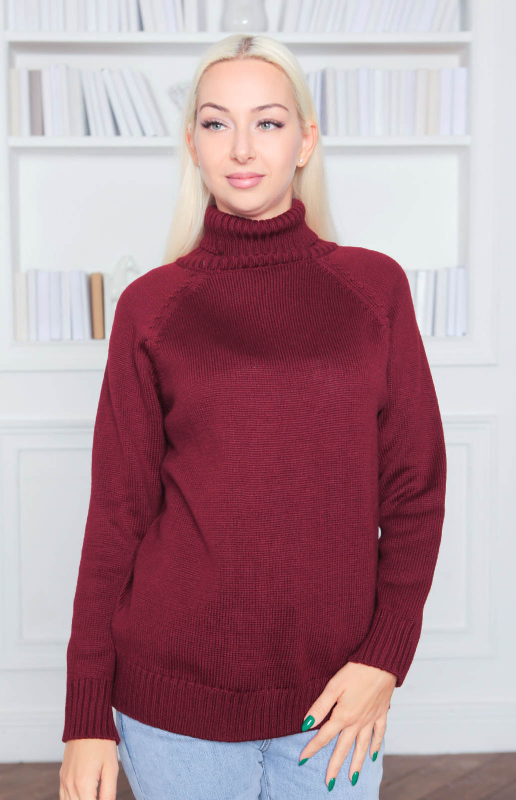 

Джемпер женский MILANIKA ТЗ3486А бордовый 46 RU