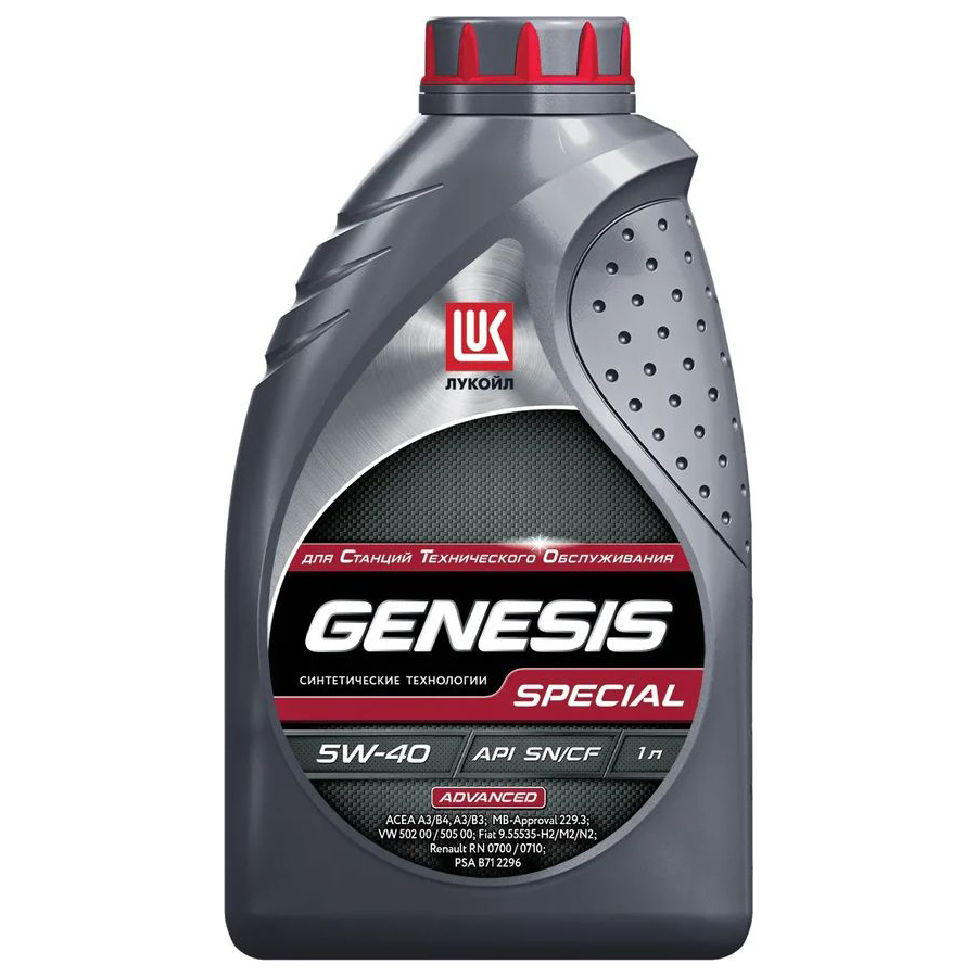 

Моторное масло Lukoil синтетическое Gеnеsis Sресiаl 5W40 Sn/Сf 1л