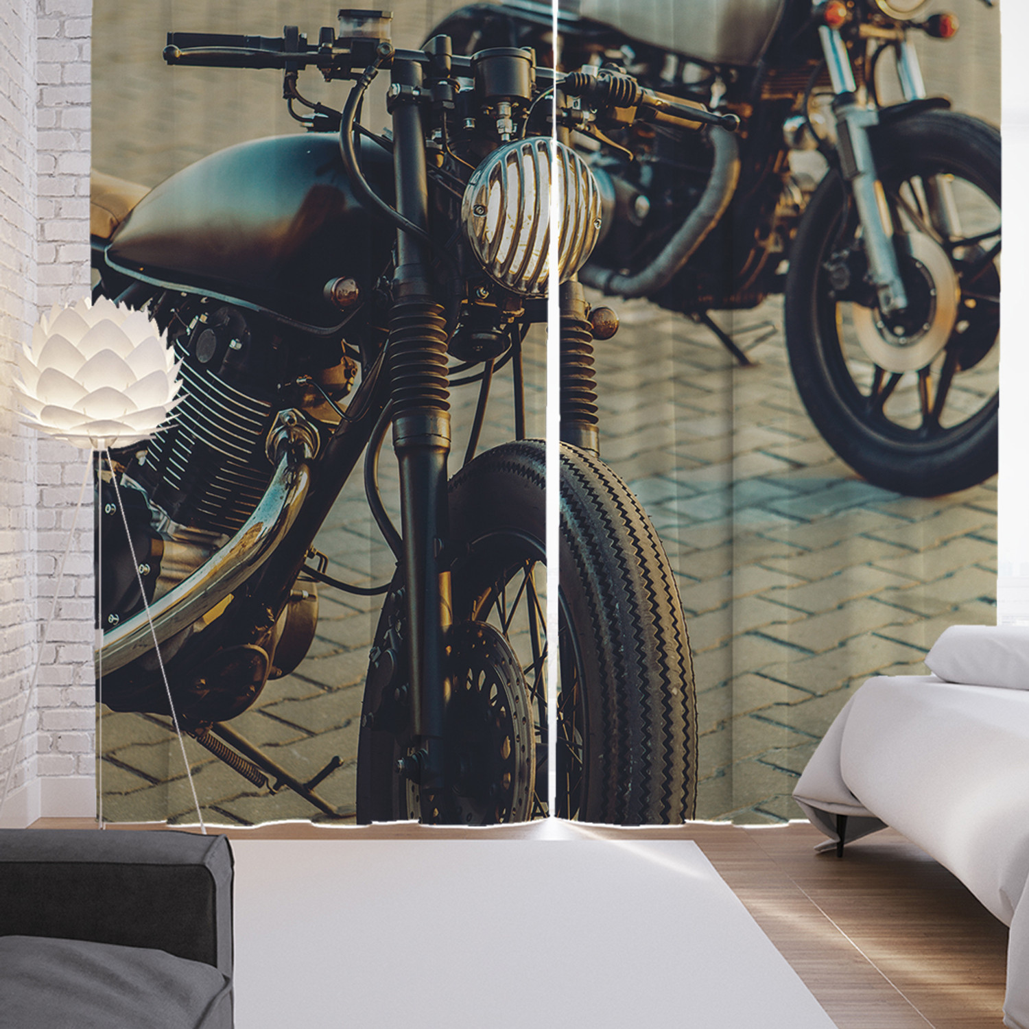 

Шторы фотошторы JoyArty Cafe Racer 145х265 см 2 полотна сатен p_422867_145x265