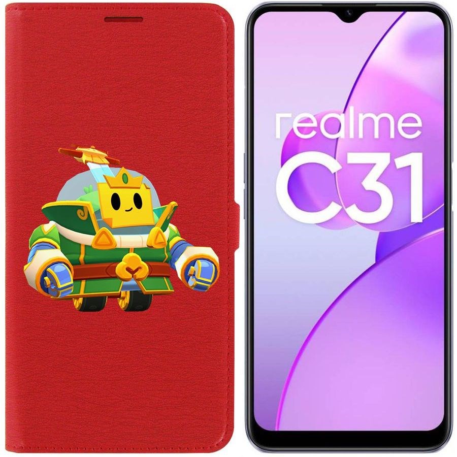 

Чехол-книжка Eco Book для Realme C31 Brawl Stars-Изумрудный Принц Спраут