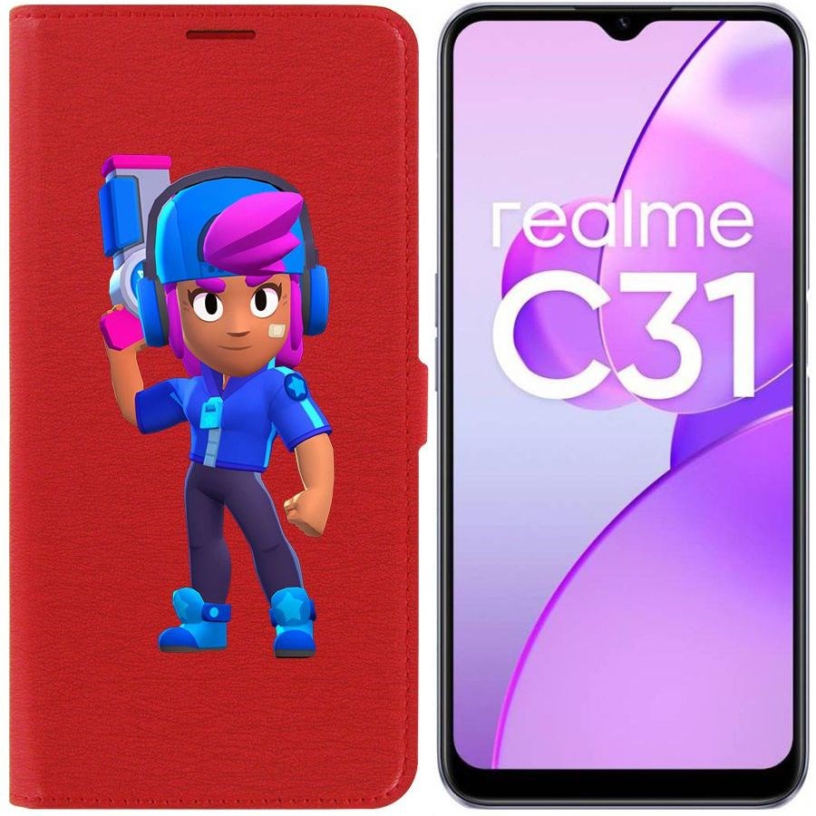 

Чехол-книжка Eco Book для Realme C31 Brawl Stars-Звёздная Шелли