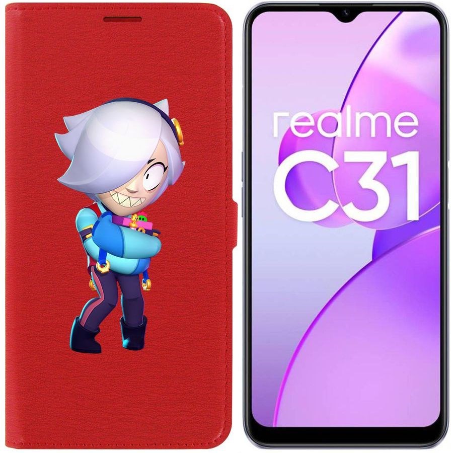 

Чехол-книжка Eco Book для Realme C31 Brawl Stars-Колетт