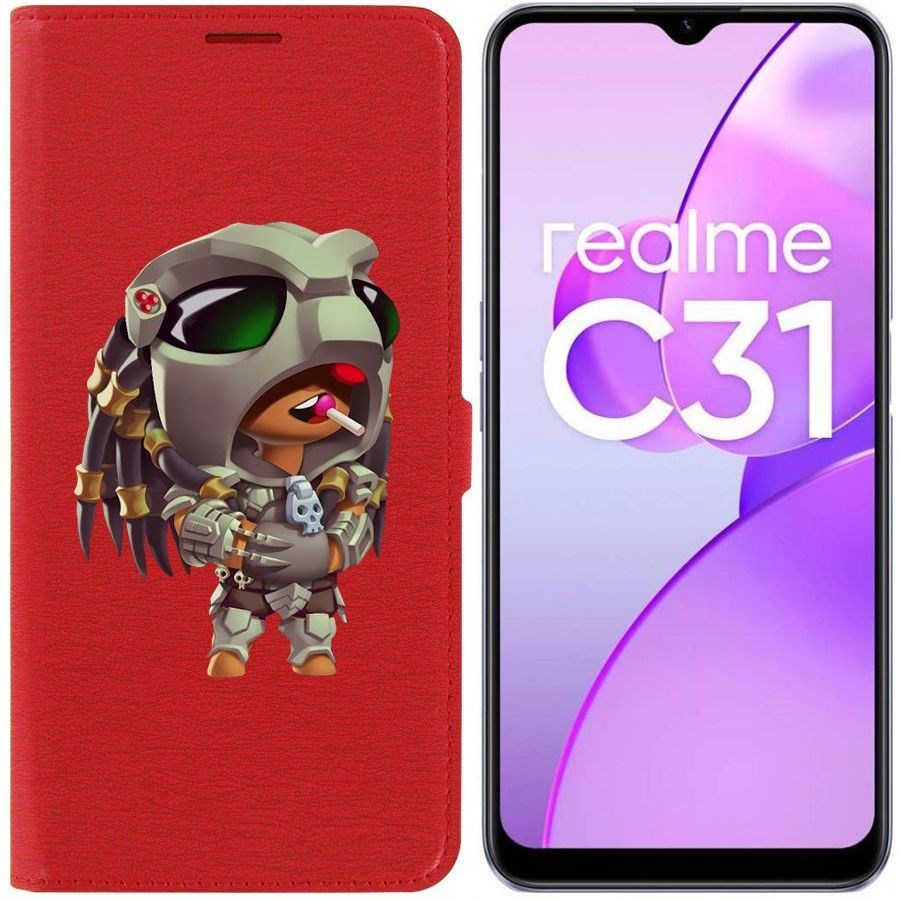 

Чехол-книжка Eco Book для Realme C31 Brawl Stars-Леон Хищник