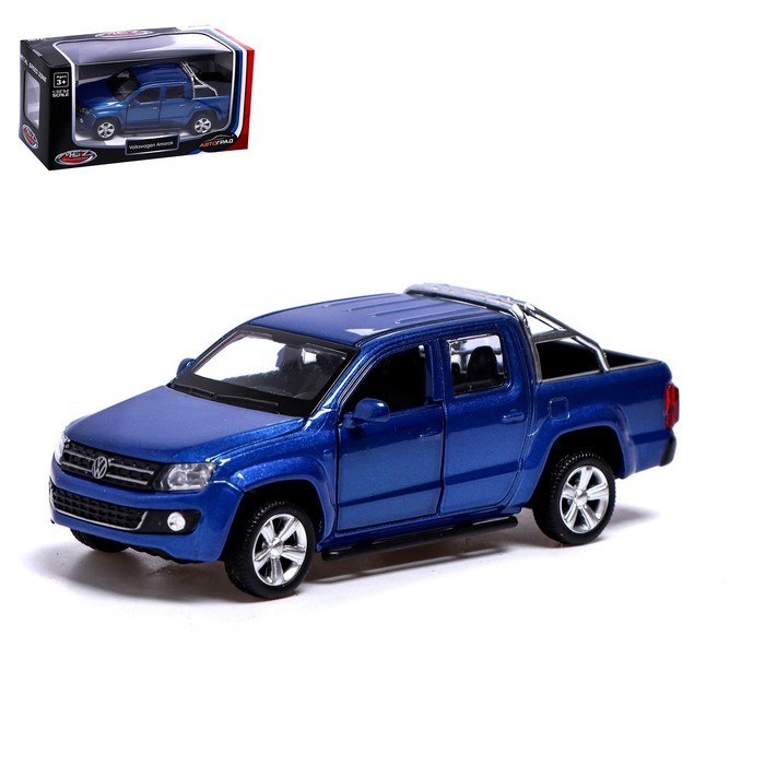 фото Автоград металлическая volkswagen amarok, 1:46, открываются двери, синий 67336