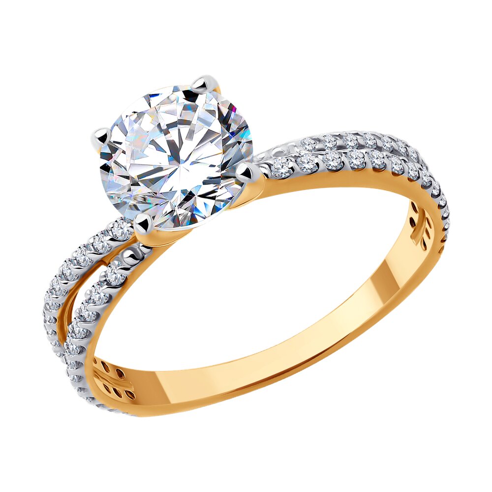 

Кольцо из золота р. SOKOLOV 019509 19,5, фианит, 019509