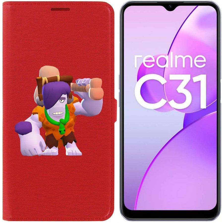 

Чехол-книжка Eco Book для Realme C31 Brawl Stars-Пещерный Фрэнк