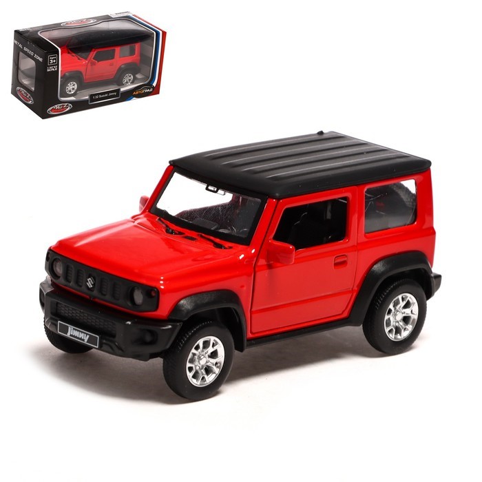 фото Автоград металлическая suzuki jimny, 1:43, открываются двери, красный 67717