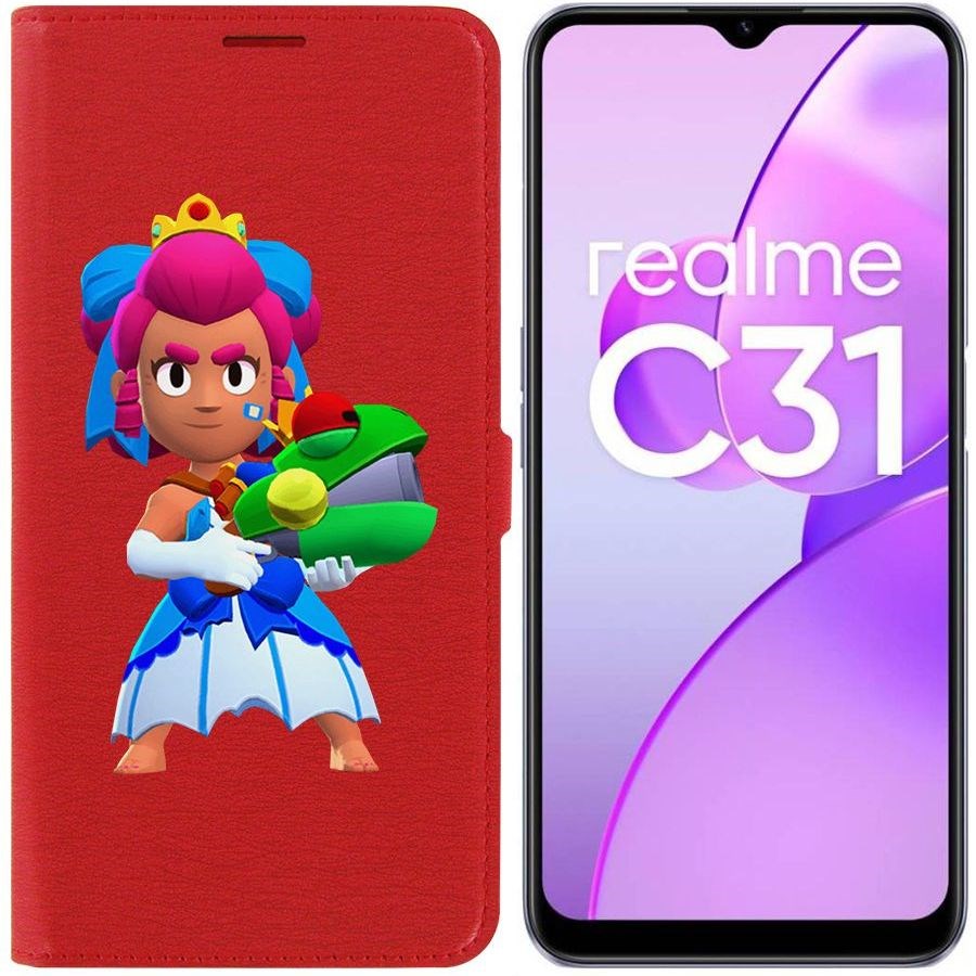 

Чехол-книжка Eco Book для Realme C31 Brawl Stars-Принцесса Шелли