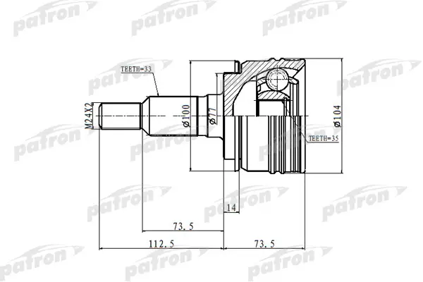 

ШРУС PATRON PCV9919