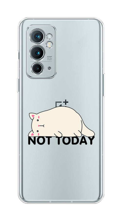 

Чехол на OnePlus 9RT "Cat not today", Белый;розовый;черный, 152050-1