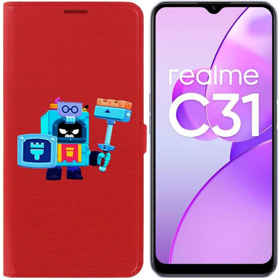 

Чехол-книжка Eco Book для Realme C31 Brawl Stars-Эш