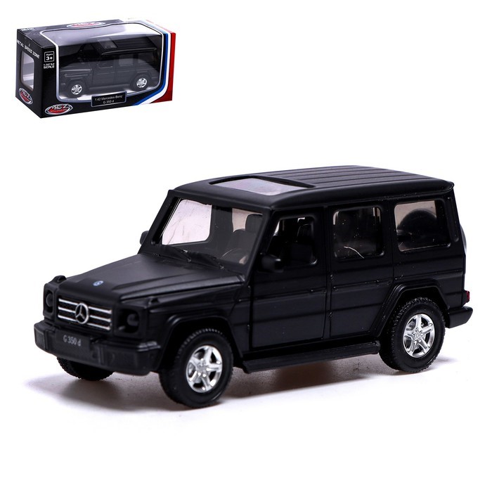 Автоград металлическая Mercedes-Benz G350D, 1:42, открываются двери, черный 67356