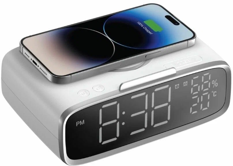 

Цифровые часы Momax Q.Clock 5 с беспроводной зарядкой, QC5W