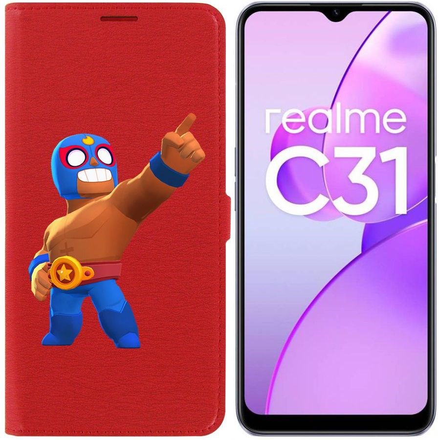

Чехол-книжка Eco Book для Realme C31 Brawl Stars-Эль Примо