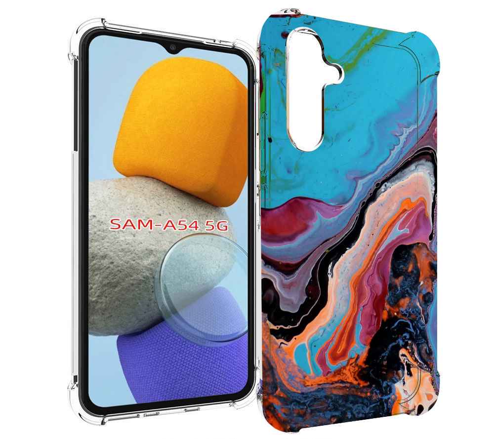 

Чехол MyPads смешанные краски для Samsung Galaxy A54, Tocco