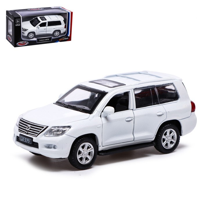 фото Автоград металлическая lexus lx570, 1:43, открываются двери, белый 67308