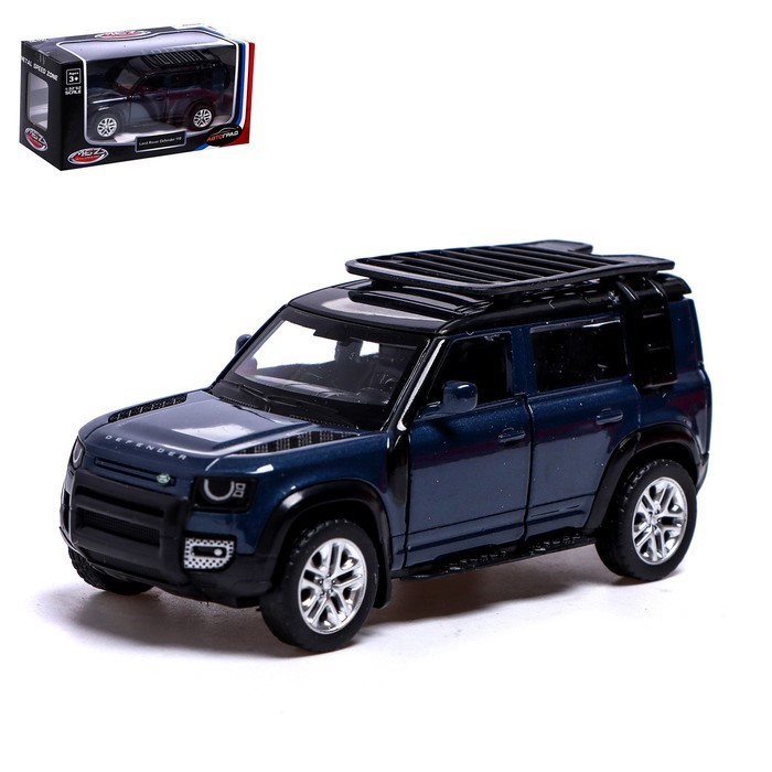 фото Автоград land rover defender 110, 1:43, открываются двери, синий 67702