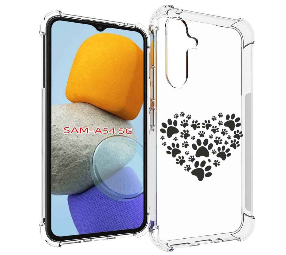

Чехол MyPads следы-в-сердечке для Samsung Galaxy A54, Tocco