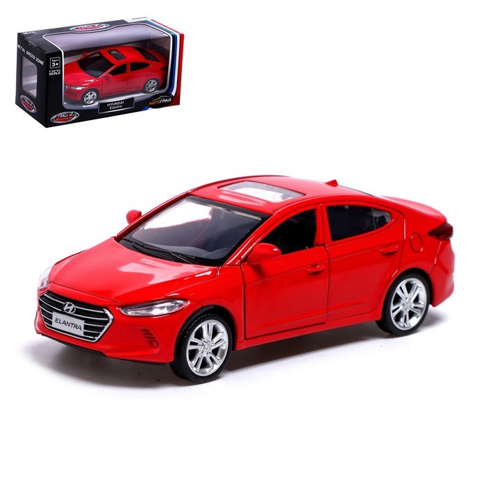 фото Автоград металлическая hyundai elantra, 1:40, открываются двери, красный 67701