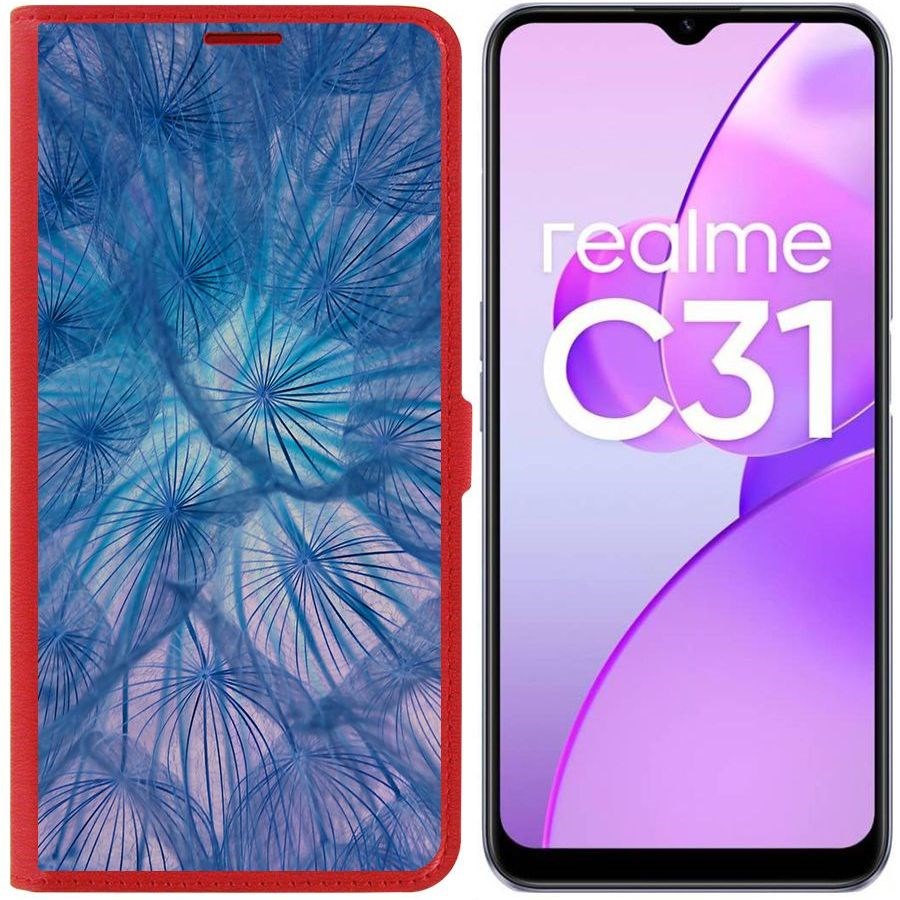 Чехол-книжка Eco Book для Realme C31 Синий одуванчик
