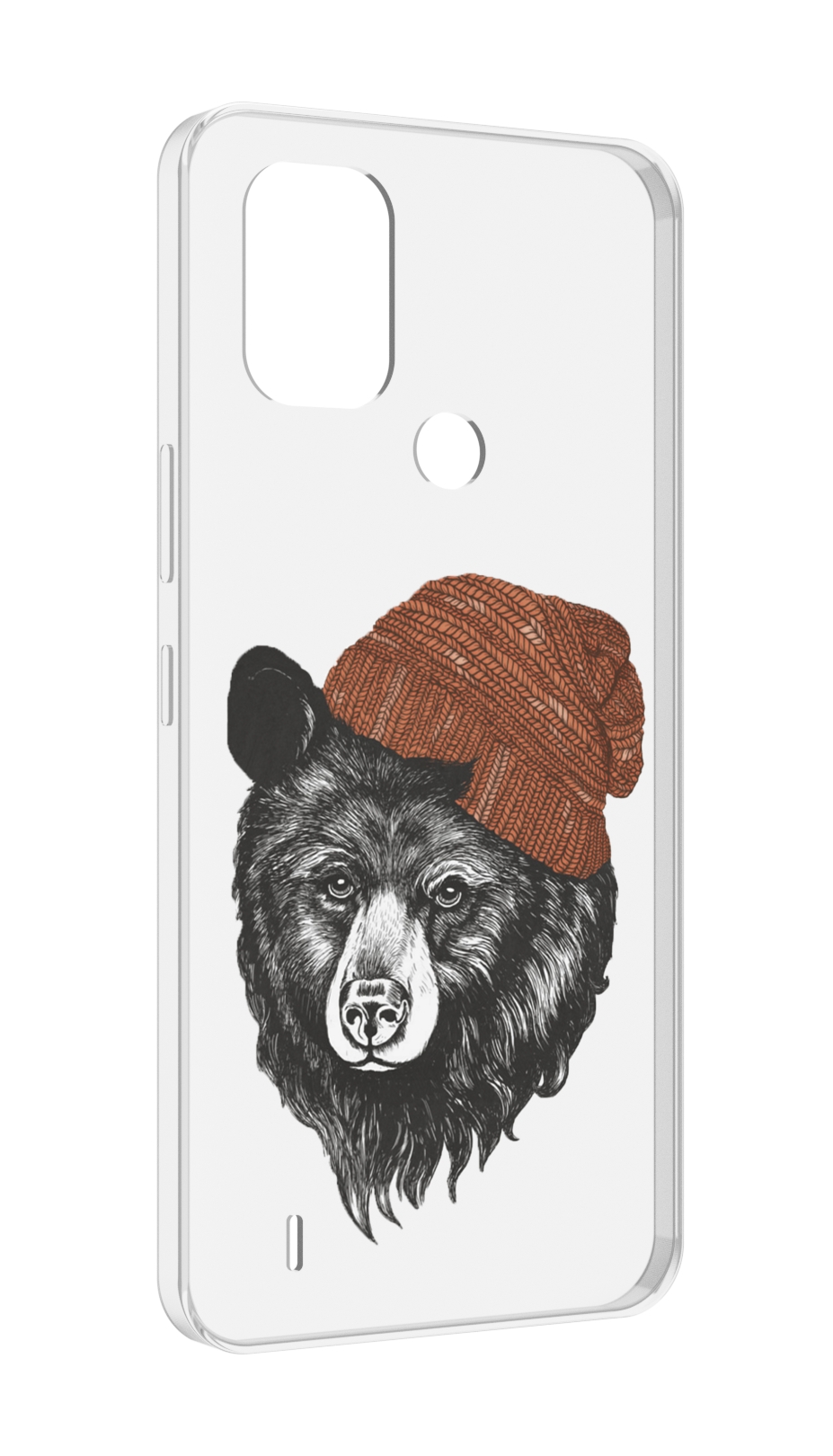 

Чехол MyPads Медведь в шапке 2 для Nokia C31, Прозрачный, Tocco