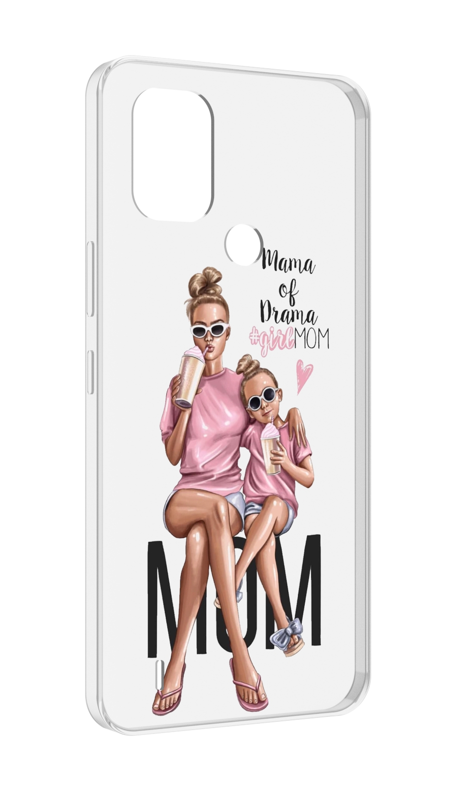 

Чехол MyPads Мама-мечты женский для Nokia C31, Прозрачный, Tocco