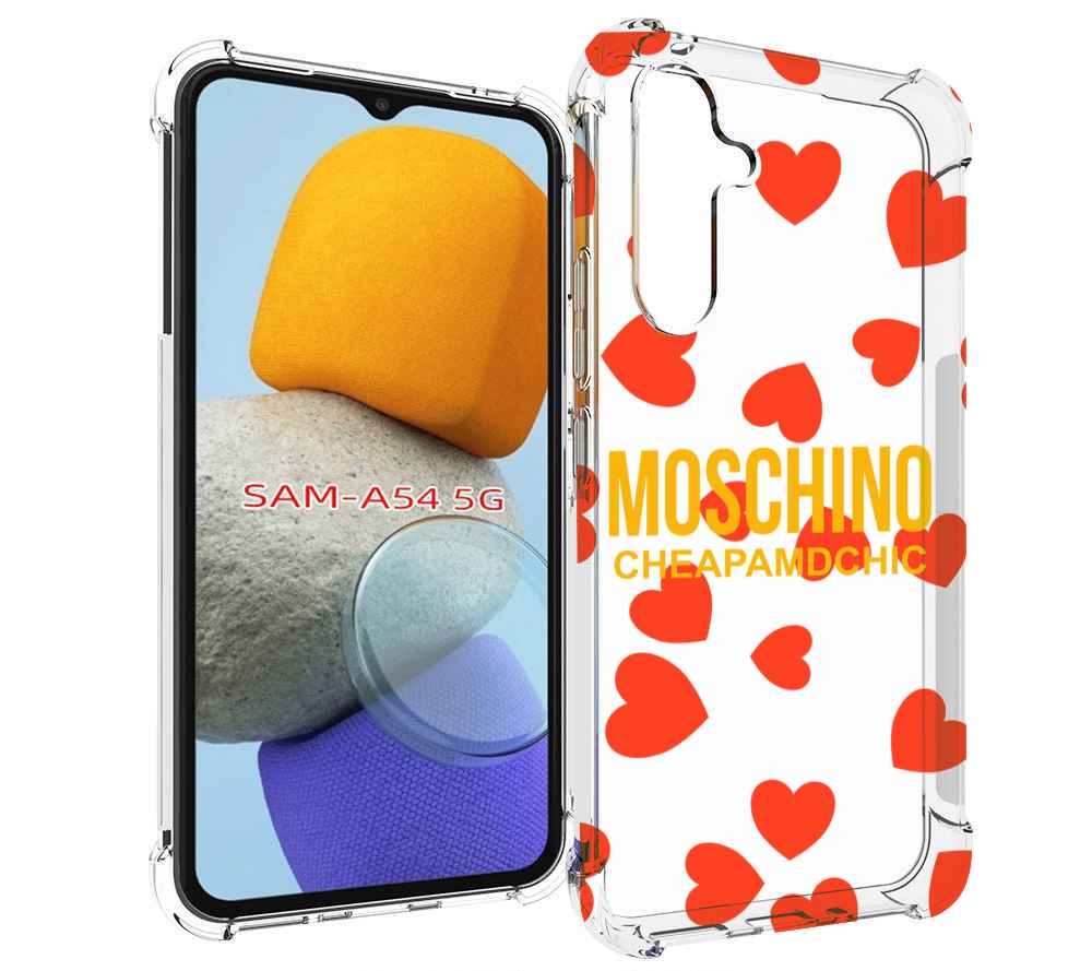

Чехол MyPads сердца-москино для Samsung Galaxy A54, Tocco