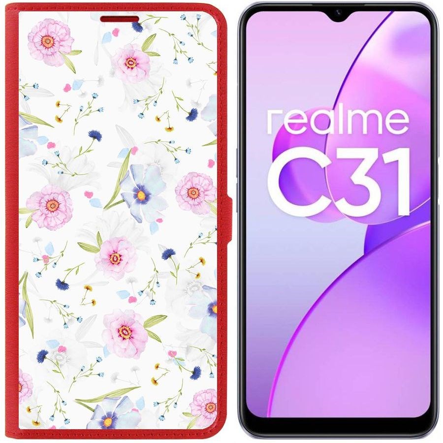 

Чехол-книжка Eco Book для Realme C31 Цветочный паттерн 3