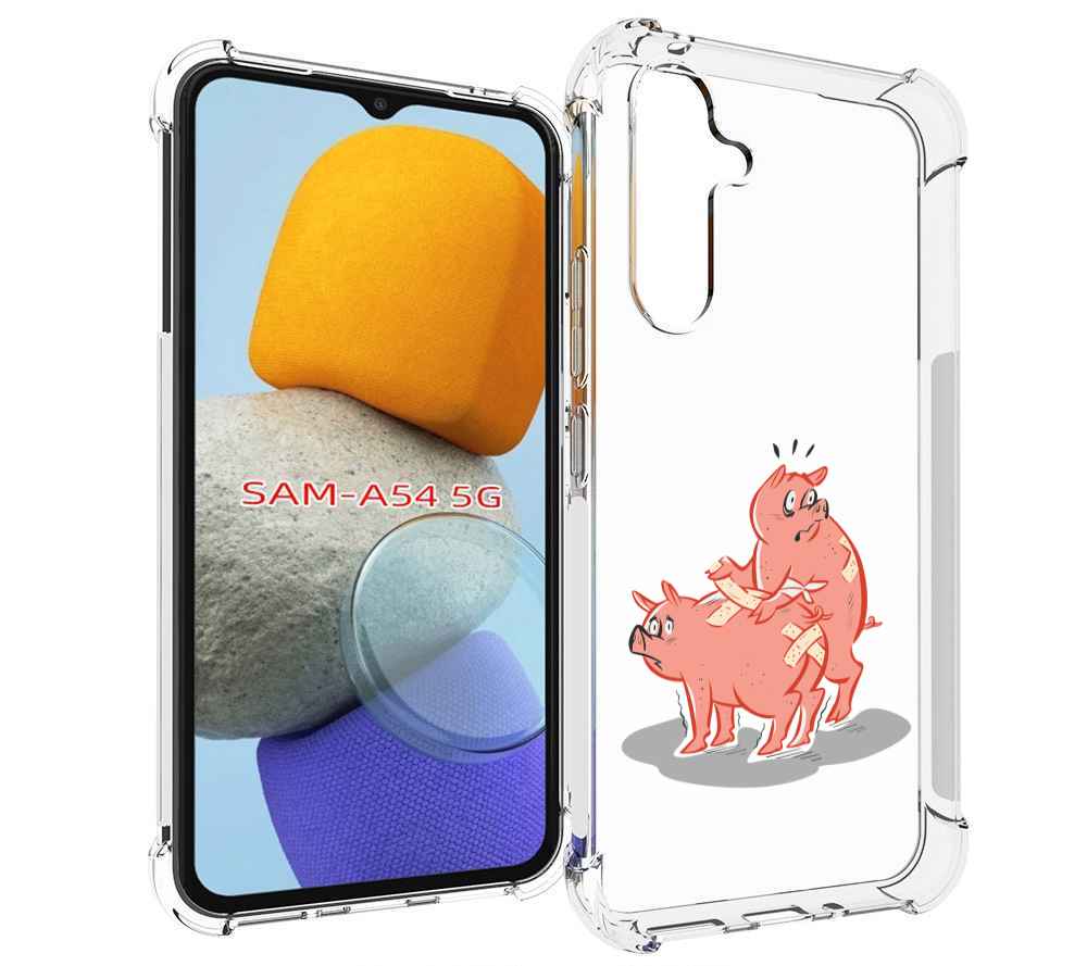 

Чехол MyPads свинки-с-пластырями для Samsung Galaxy A54, Tocco
