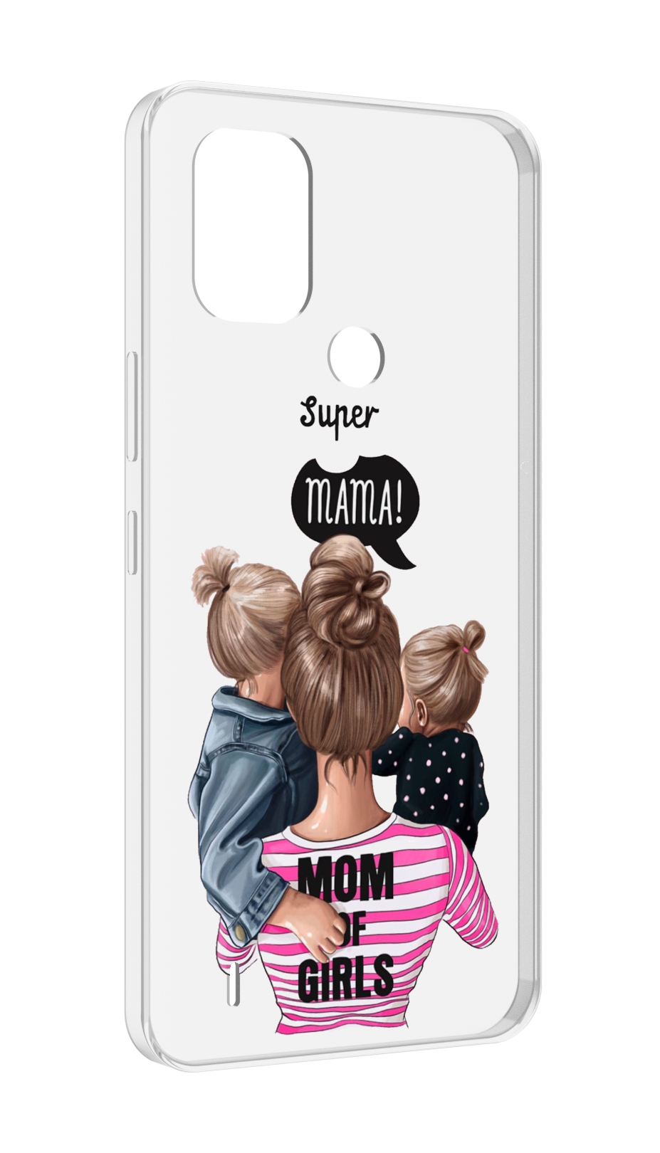 

Чехол MyPads Мама-девочек женский для Nokia C31, Прозрачный, Tocco