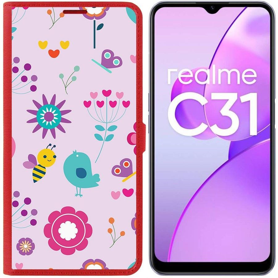 

Чехол-книжка Eco Book для Realme C31 Цветочный паттерн 8